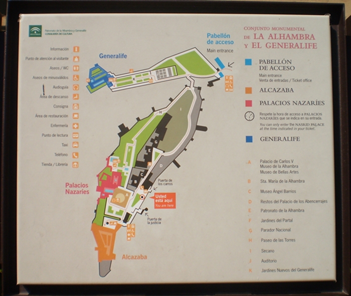 Mapa de la Alhambra